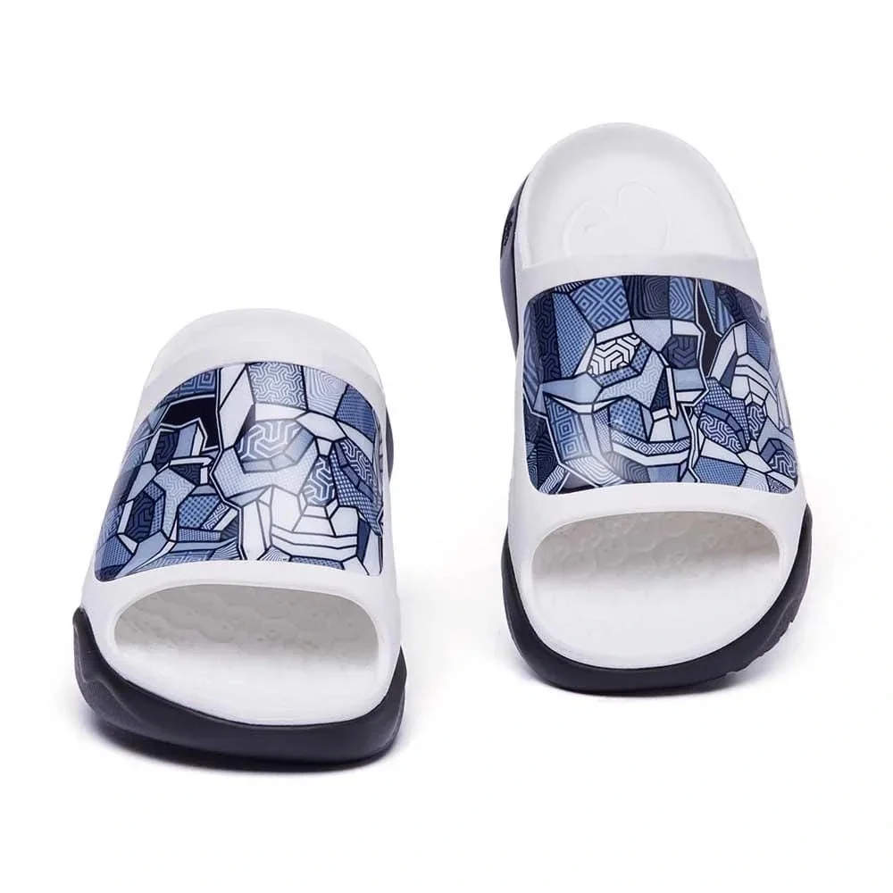 UIN Men's Sandals Beach Summer Travel Anti-Slip SLIDES (STRANGE ROCK) New No Box